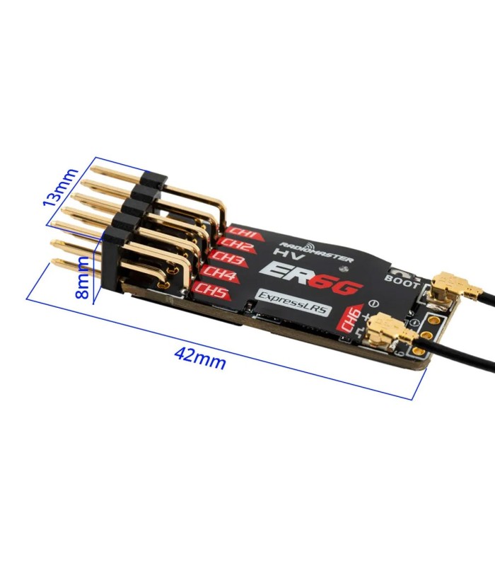 RadioMaster - ER6G 2.4GHz - 6CH PWM ExpressLRS receiver