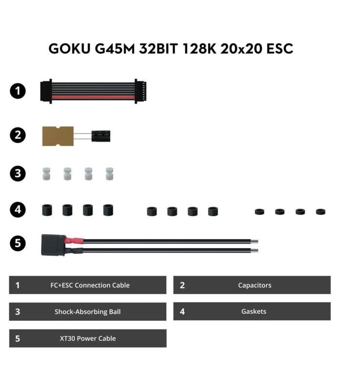 Flywoo GOKU G45M 32BIT 128K 2-6S 45A ESC (20x20)
