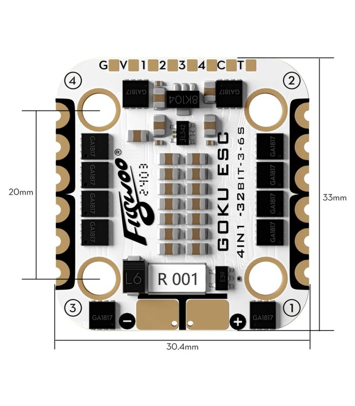 Flywoo GOKU G45M 32BIT 128K 2-6S 45A ESC (20x20)