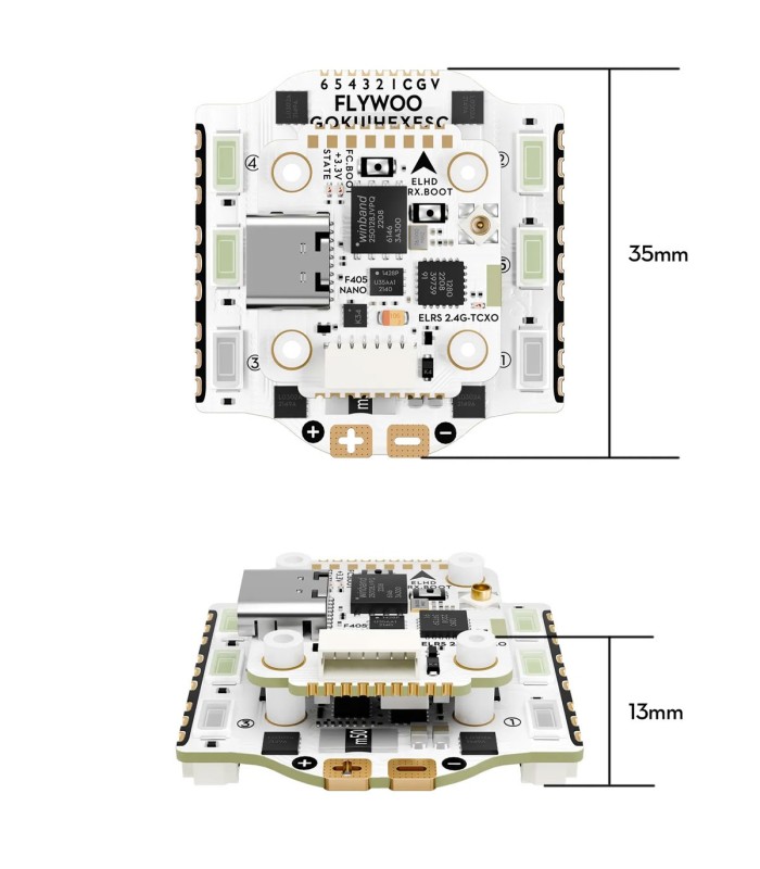 Flywoo GOKU HEX GN405 Nano HD 20A Stack V3 - TXCO ELRS 2.4G