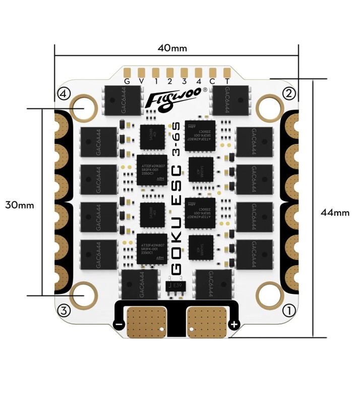 Flywoo GOKU G55M 32BIT 128K 2-6S 55A ESC (30x30)