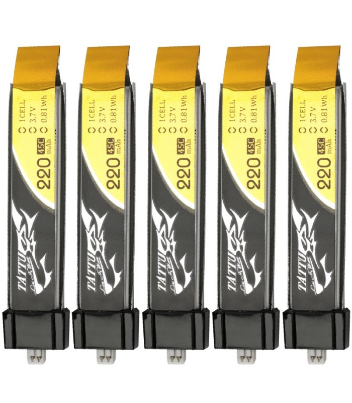 5x Tattu 220mAh 3.7V 45C 1S1P Lipo Battery-Tiny Whoop-EFLITE-Nano CPX