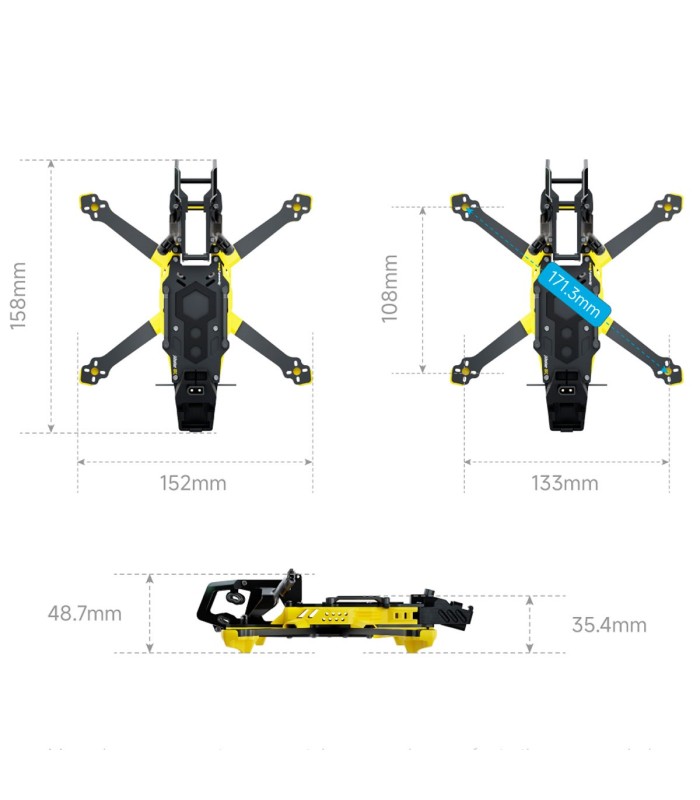 SpeedyBee Master3X-Telaio modulare per drone FPV freestyle-costruzionedroni.it