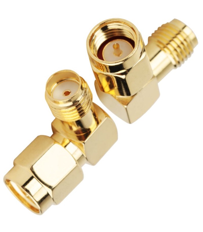 Connettore - Adattatore da SMA Maschio a SMA Femmina - 90°