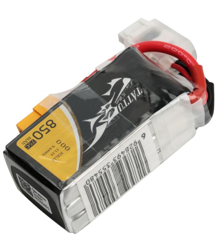 Tattu 850mAh 75C 3S1P 11.1V Lipo Battery Pack