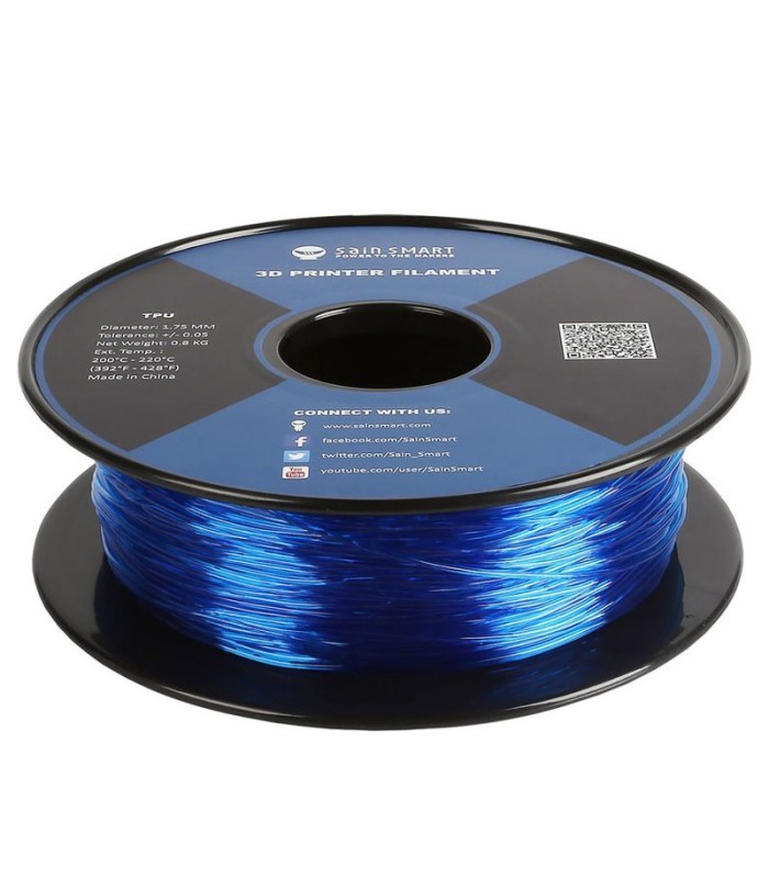 Sain Smart TPU Blu - Flexible Filament 1.75mm 0.8kg/1.76lb