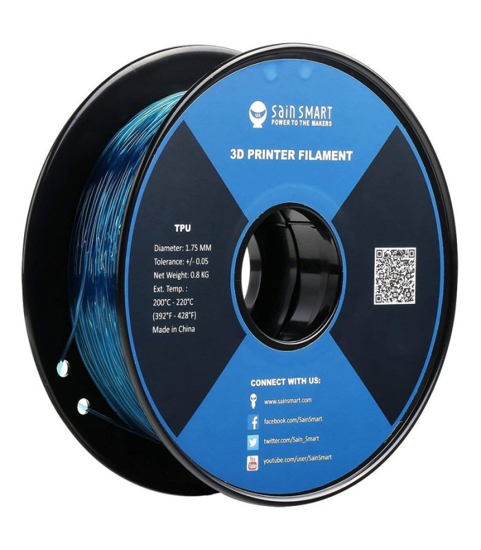 Sain Smart TPU Teal - Flexible Filament 1.75mm 0.8kg/1.76lb