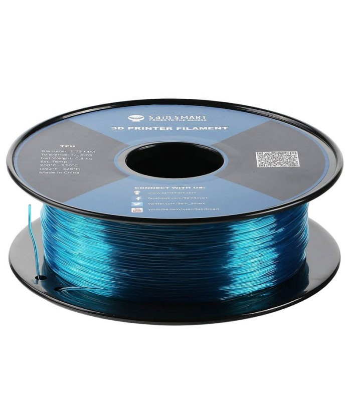 Sain Smart TPU Teal - Flexible Filament 1.75mm 0.8kg/1.76lb
