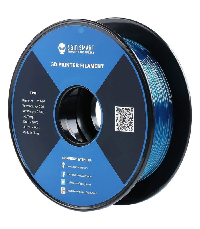 Sain Smart TPU Teal - Flexible Filament 1.75mm 0.8kg/1.76lb