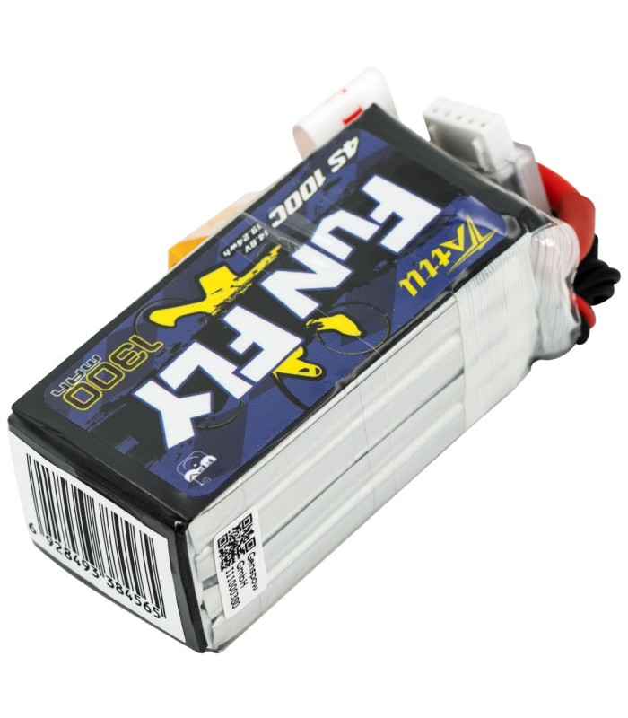 Tattu FunFly 1300mAh 100C-4S1P-14.8V Lipo Battery Pack