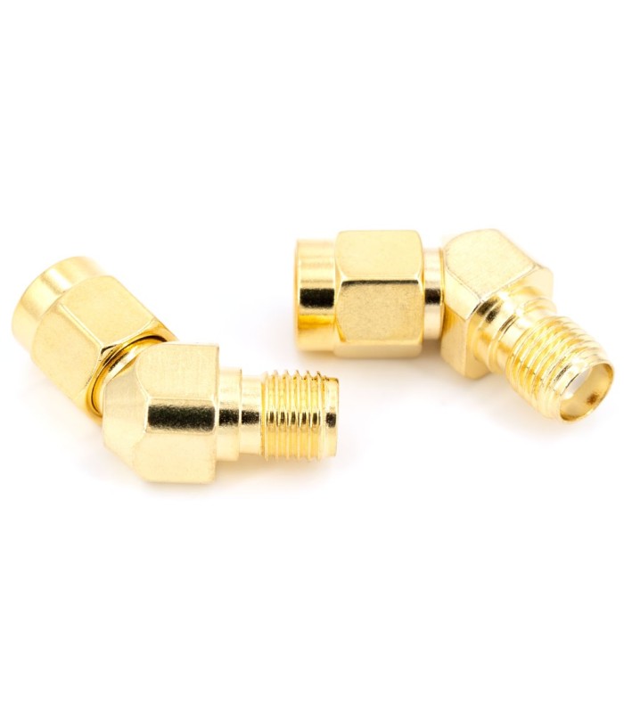 RP-SMA maschio - RP-SMA femmina - Adattatore 45°