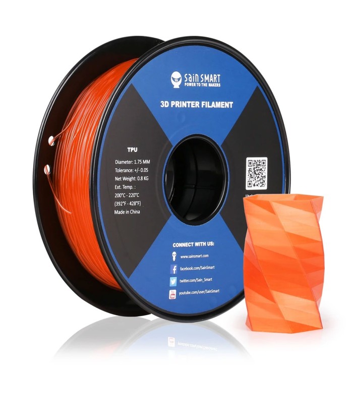 Sain Smart TPU Teal - Flexible Filament 1.75mm 0.8kg/1.76lb