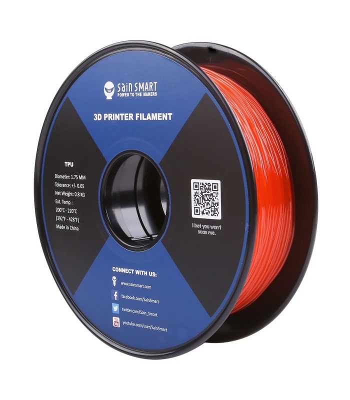 Sain Smart TPU Teal - Flexible Filament 1.75mm 0.8kg/1.76lb