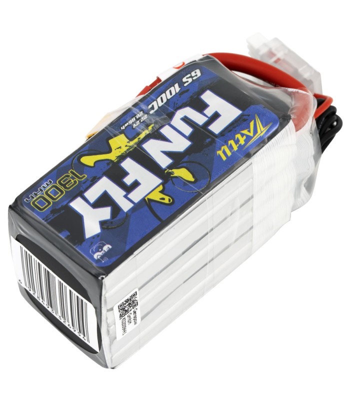 6S-1300mAh-100C - Tattu FunFly Lipo Battery Pack - 22.2V-XT60