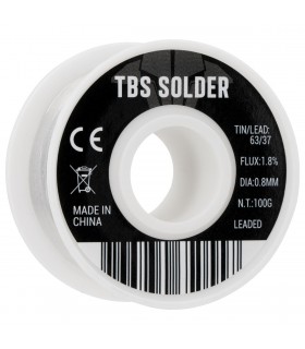 TBS Solder 0.8mm - 100g - Stagno professionale 63/37 - Flux 1.8%