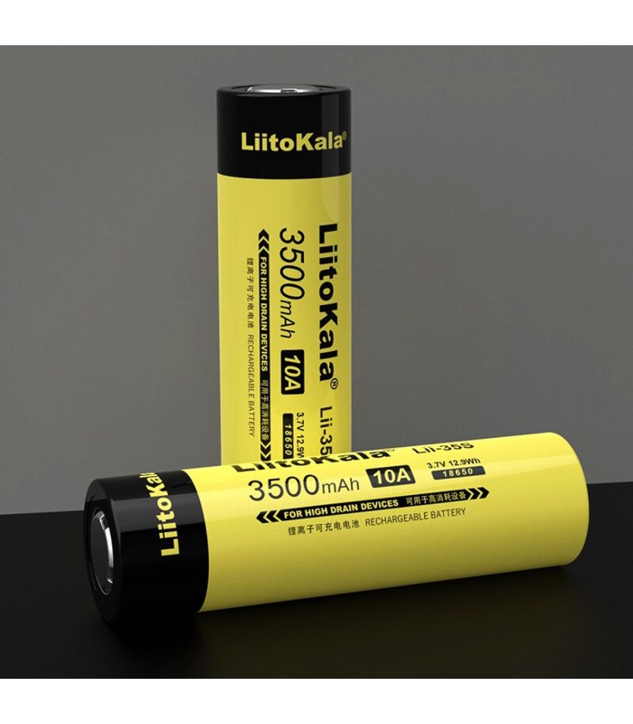 LiitoKala Lii-35S - 18650-3.7V-3500mAh - 10A - Li-Ion-Ricaricabile