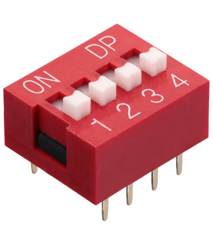 DIP Switch a 4 contatti passo 2,54mm - Interruttore - Commutatore