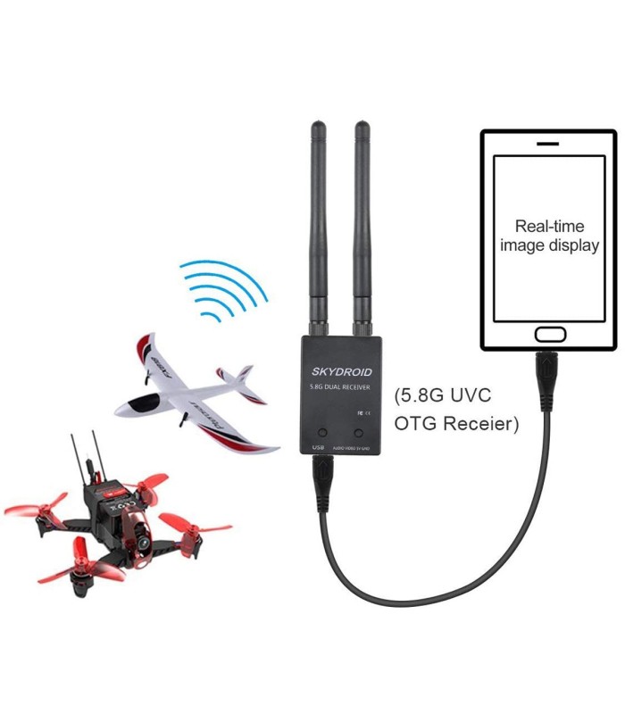 Skydroid 150CH - 5.8GHz True Diversity FPV OTG Android-Recevitore Video