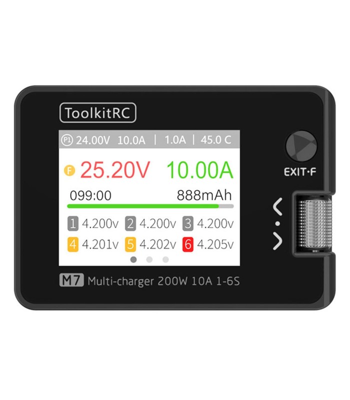 ToolKitRC M7 - 200W 10A - Carica batterie e bilanciatore multifunzionale