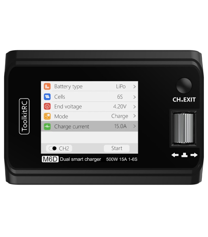 ToolKitRC M6D - 500W 25A DUAL - Carica batterie e bilanciatore