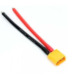 XT60 - AWG 12 - Connettore XT60 con cavo in silicone AWG 12 - 10cm