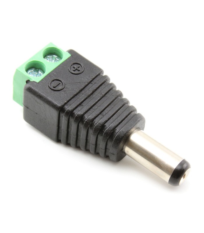 2,1*5,5mm Connettore alimentazione maschio con morsetto