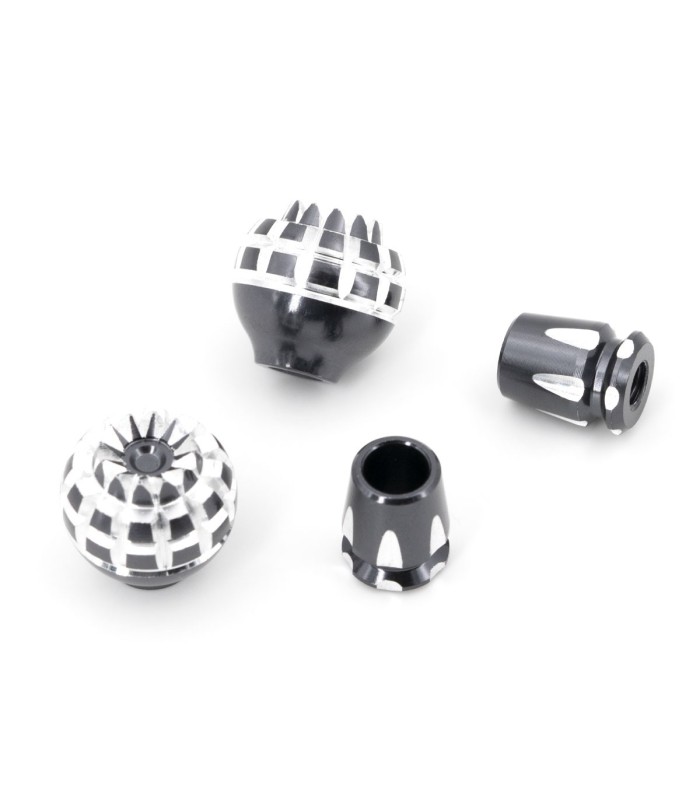 M4 FrSky 4mm CNC Ends Crown Style - Aluminum Gimbal Stick Ends