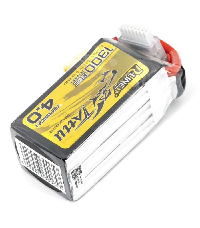 6S-1300mAh-130C - Tattu R-Line V4.0 Lipo Battery Pack - 22.2V - XT60