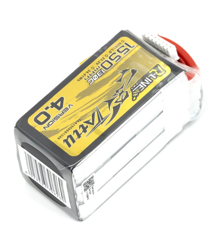 6S-1550mAh-130C - Tattu R-Line V4.0 Lipo Battery Pack - 22.2V - XT60
