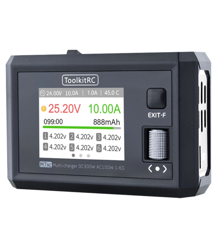 ToolKitRC M7AC - 300W 15A - Carica batterie e bilanciatore multifunzionale