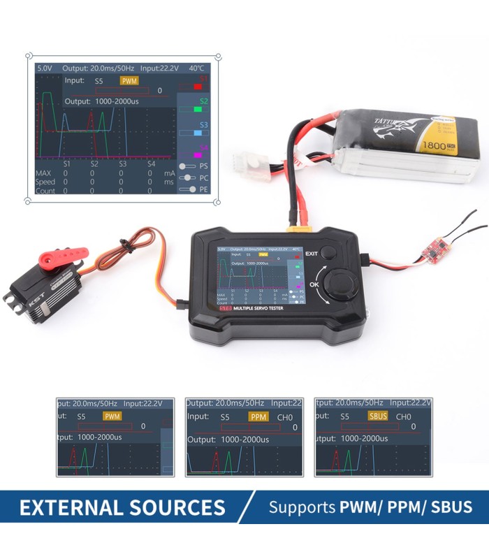 ToolkitRC ST8 - Servo tester multiplo