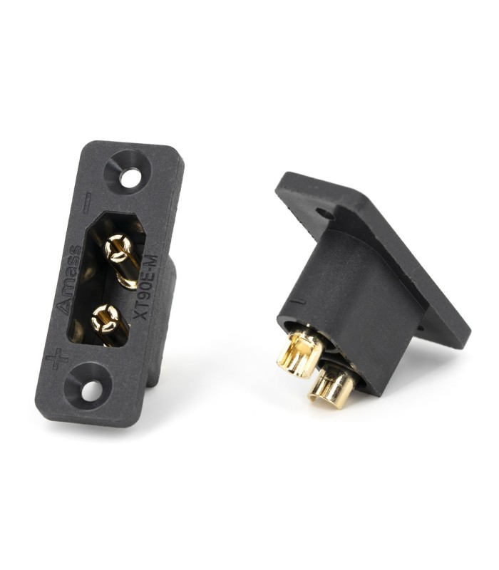 AMASS XT90E-M - Connettore XT90 maschio con fissaggio