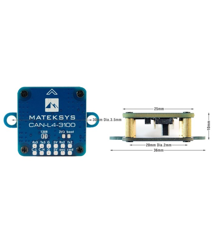 Matek AP_Periph CAN Magnetometer RM3100