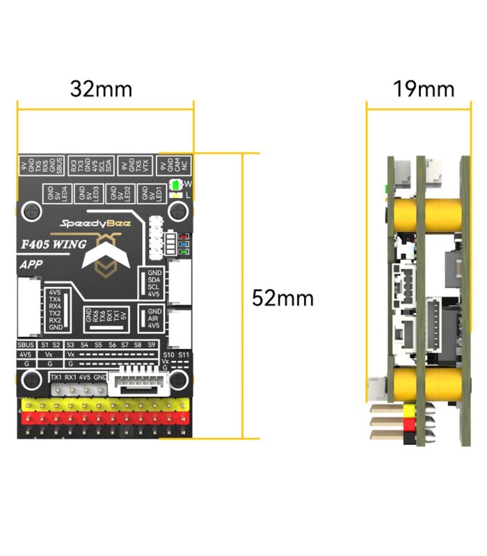 SpeedyBee F405 WING APP - Fixed Wing Flight Controller