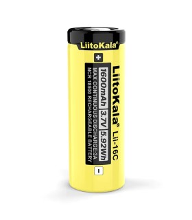 LiitoKala Lii-16C - 18500-3.7V-1600mAh - 3A - Li-Ion-Ricaricabile