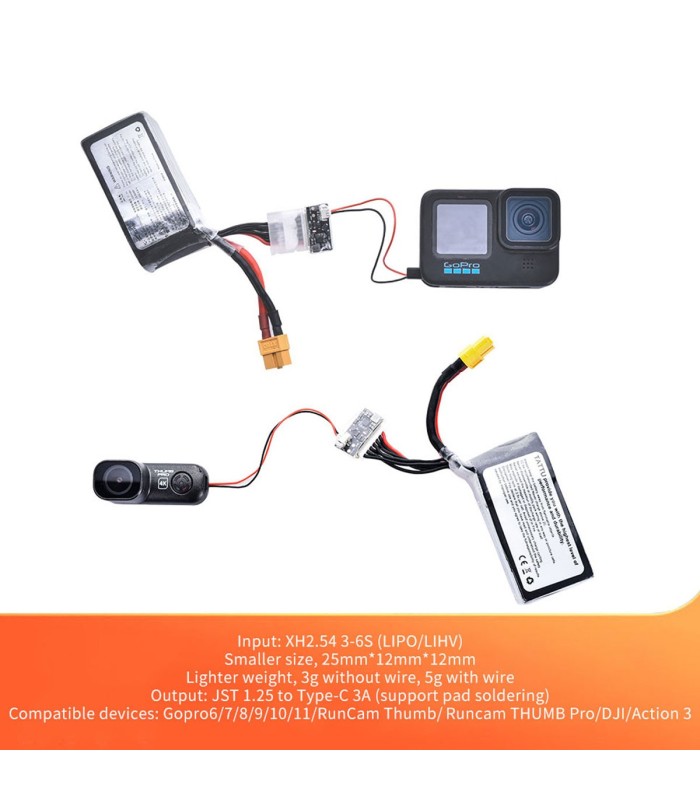 Speedybee Camera BEC Balance Power Plug - Gopro BEC 3s-6s