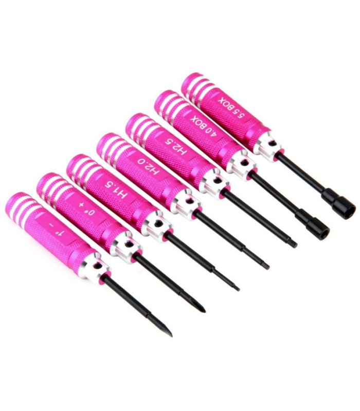 RC Tools KIT 7 pezzi-Brugola-Chiave a tubo-Cacciaviti